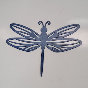 blue Dragonfly Metal Art, Patio, Garden, Wall, Decor, Decoritive,