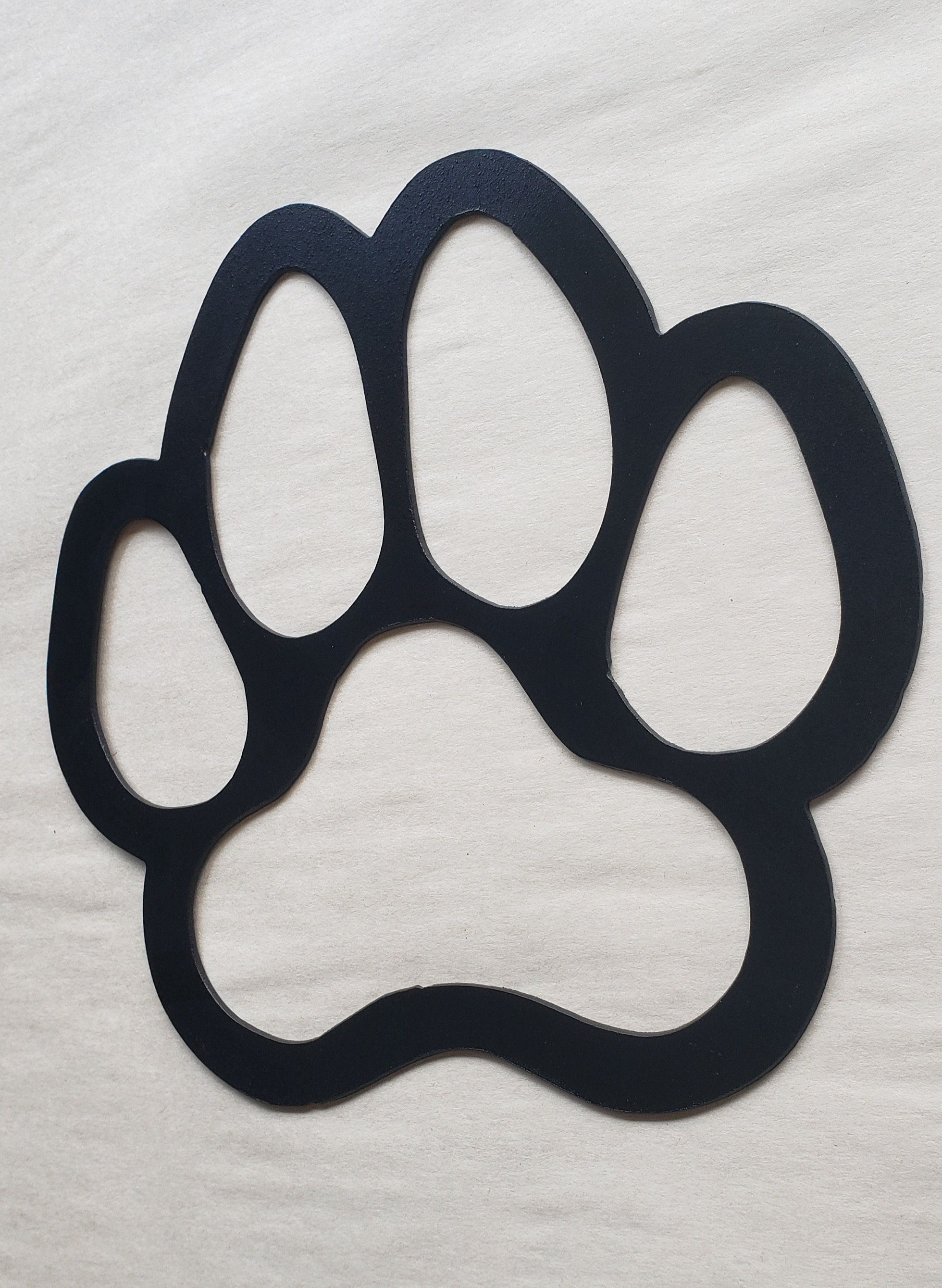 Paw Print Outline Black Metal Art Hanging Home Decor Dog Etsy Canada