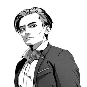 Custom B&W manga portrait