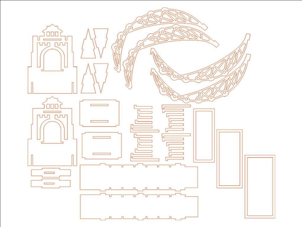 Tower Bridge Template, 3D Puzzle Model, CNC Laser Cut Files, 2022 Tower Bridge Template, 3D Puzzle Model, CNC Laser Cut Files, 2022