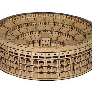 Best Roma Coliseum Template, New 3D Model File, 2022 Vector File, Files For CNC Laser Cutter, Svg Cdr Dxf Pdf Files, Gift For New Home