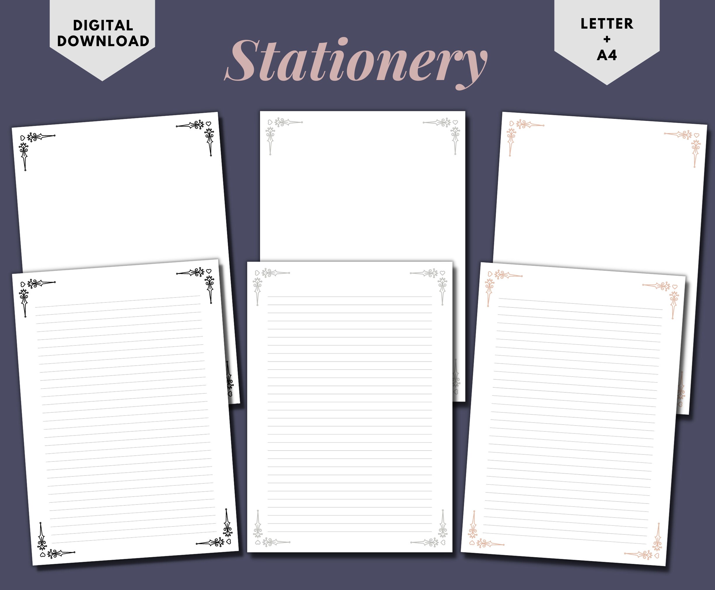 Simple Printable Stationary