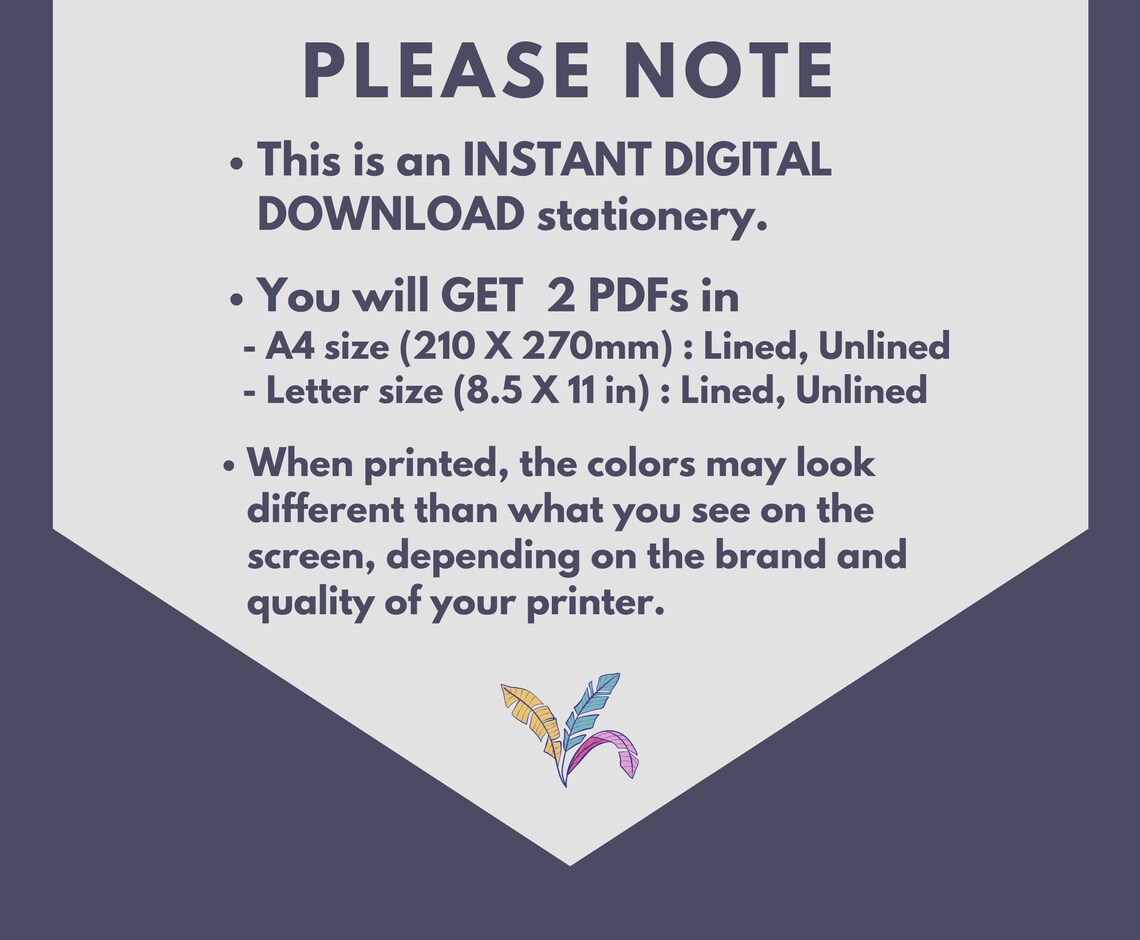 Cute House Stationery/printable Stationery/stationery Etsy