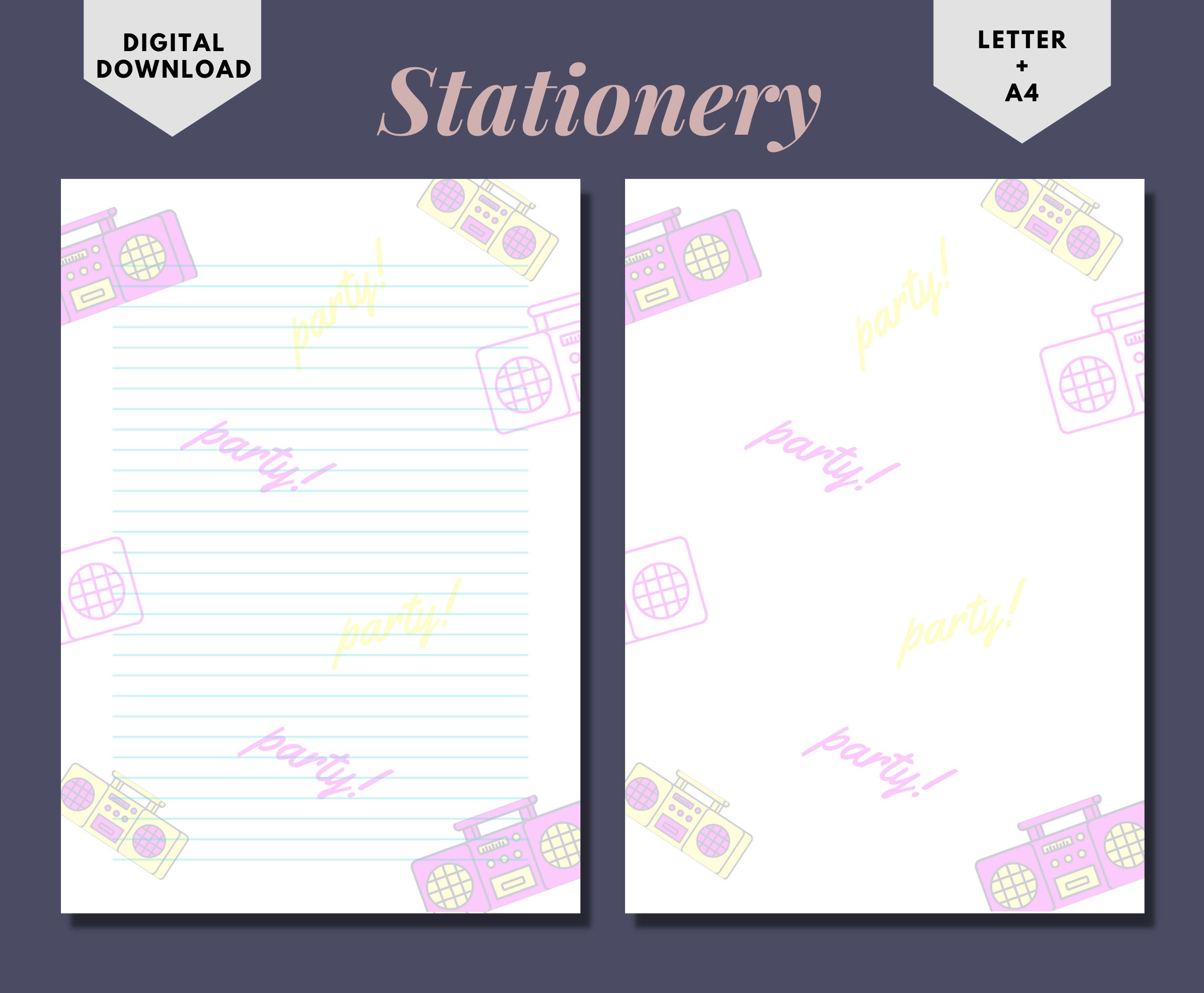 Cute Stationery/Printable stationery/Stationery Paper/Letter | Etsy
