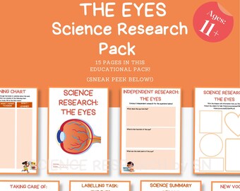 KS2/KS3 ‘The Eyes’ Printable/Digital Science Activity Pack.