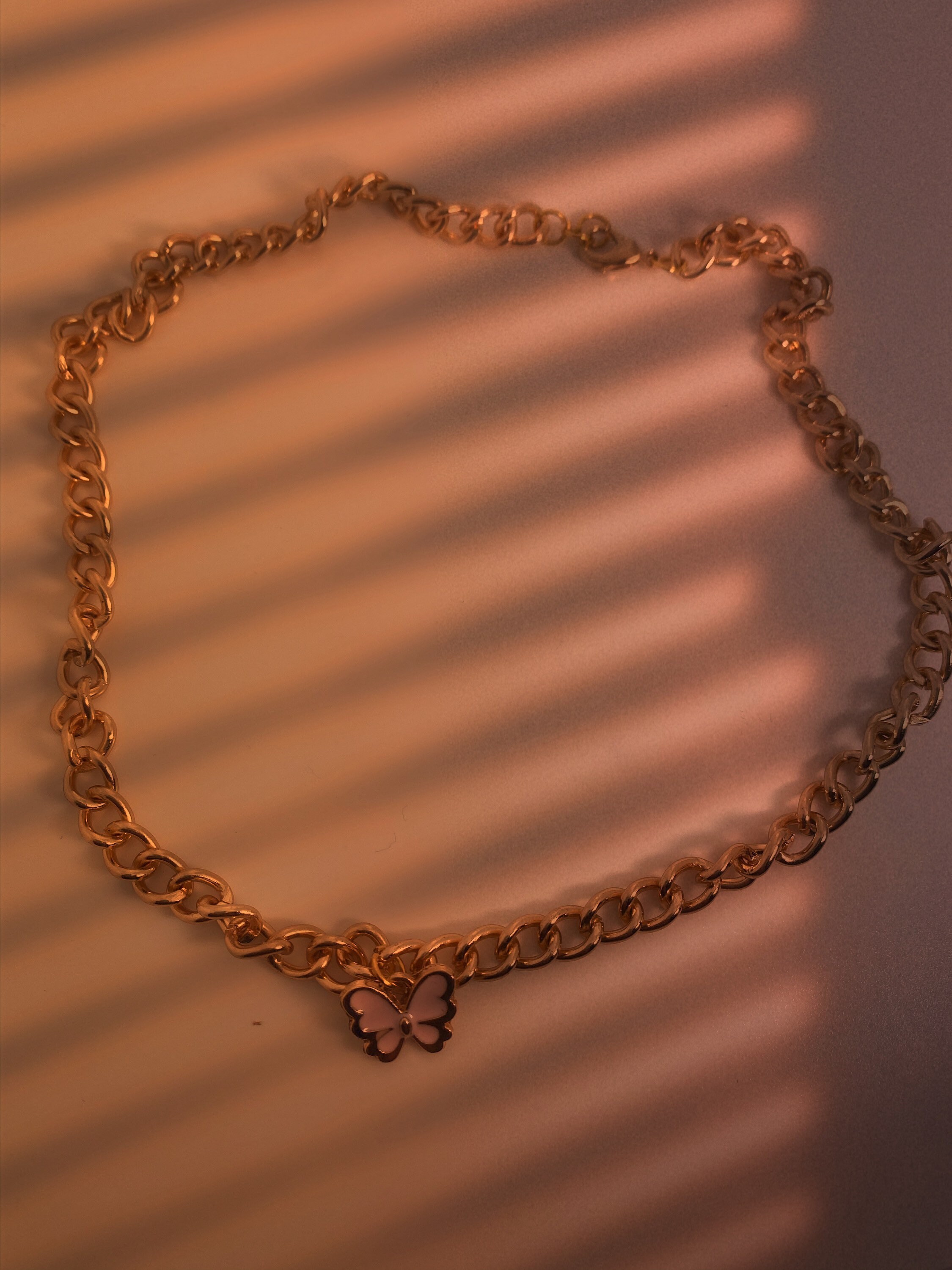 Light pink gold necklace Etsy