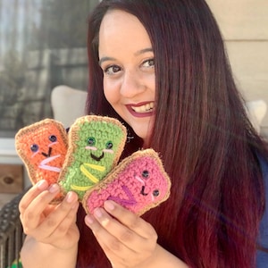Toaster Pastry/ Pop Tart Plushie, Handmade, Crochet, Gift for Children, Amigurumi