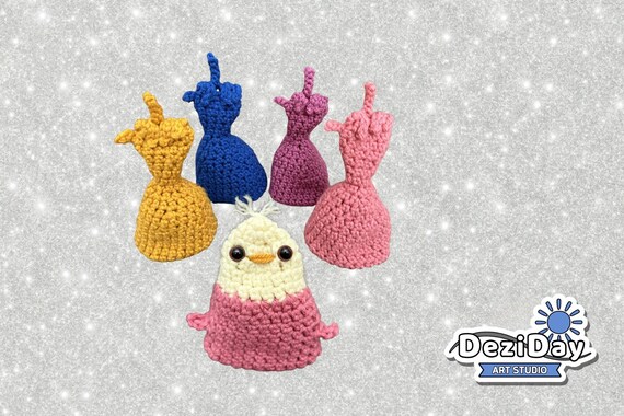 Reversible Flip the Bird Crochet Plushie | Chunkier, Bigger Version | Hidden Middle Finger | Gag Gift