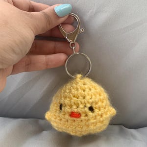 Baby Chick Keychain, Handmade, Crochet, Gift for Children, Amigurumi, Stuffed Animal