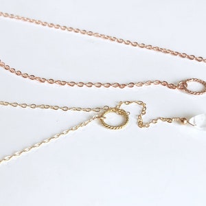 Rainbow Moonstone Necklace, Goldfill Loop Y Necklace, Rosegold filled