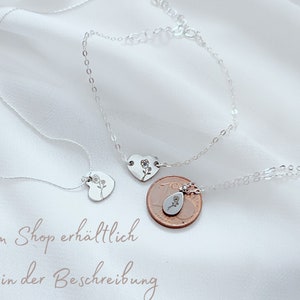 Plättchen Anhänger für Kette, Gehämmerte Buchstaben, Initialen Schmuck Geschenke Bild 10