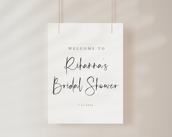 Minimal Bridal Shower Party Sign, Decorations, Simple Modern Welcome Sign Template,  Modern Party Sign Rustic Decor, DIGITAL FILE ONLY