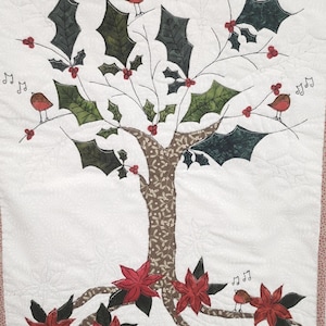 Holly Tree Wall Hanging Applique Kit