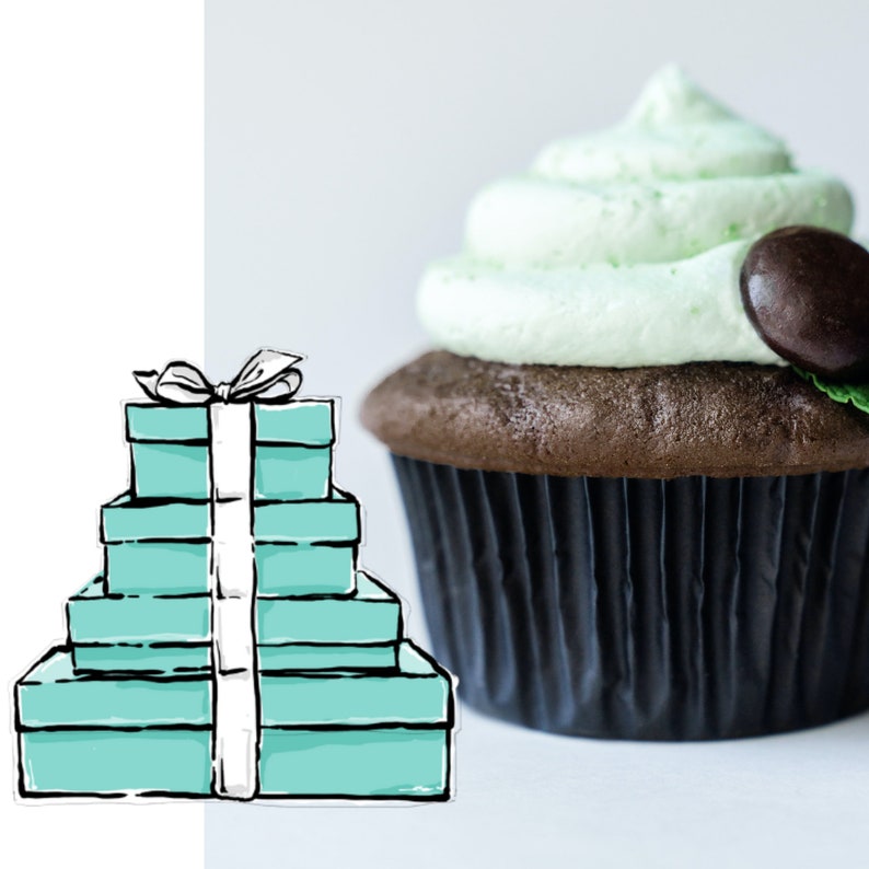 Breakfast at Tiffany's Cake Toppers PRINTABLE Party Etsy UK