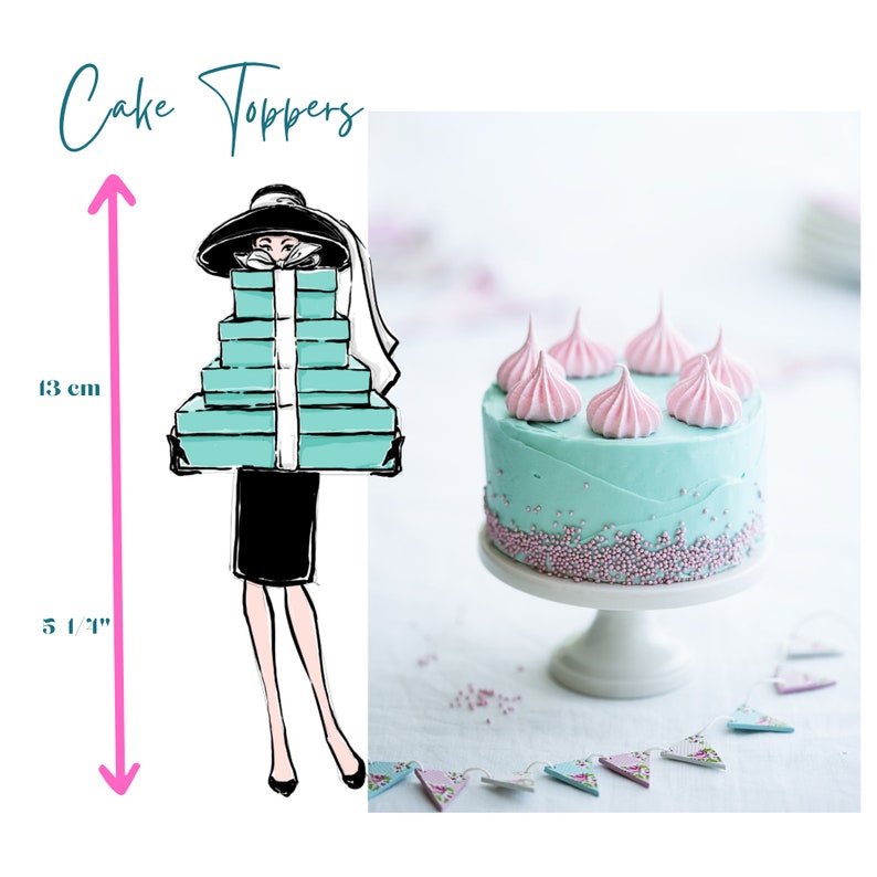 Breakfast at Tiffany's Cake Toppers PRINTABLE Party Etsy UK