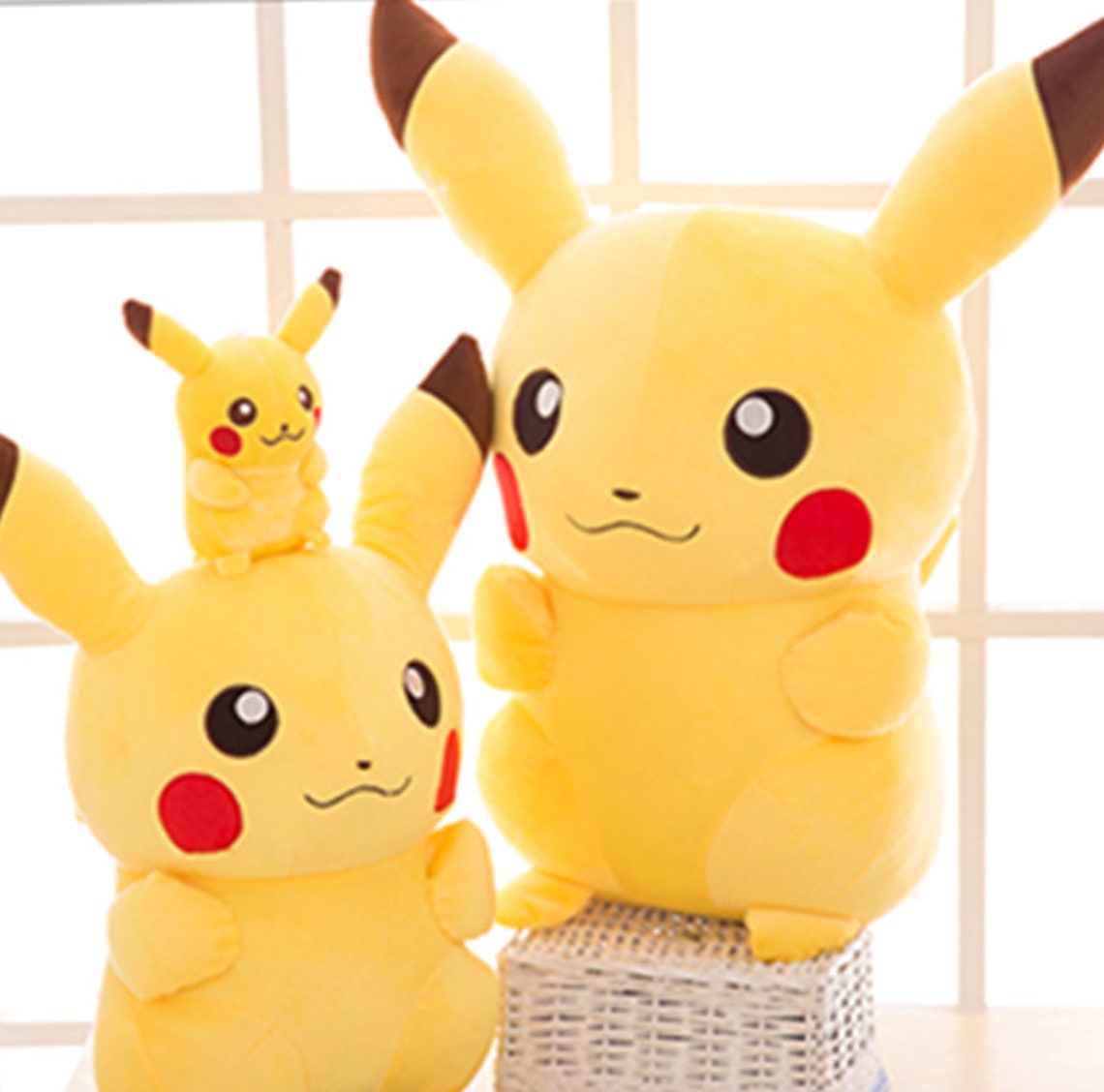 Cute Plush Toy Big Pokemon Pikachu 2065cm Plush Doll Pikachu Etsy