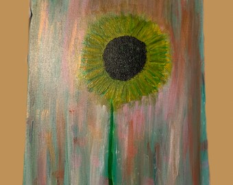 Rustic Sunflower - 30 x 40cm acrylic paint