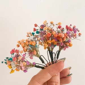 Dried flower gypsophila hair pins | Occassion hair | Updo | Hair accessories