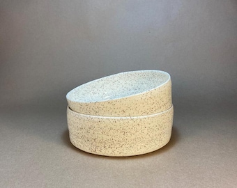 Juego de cuencos modernos para ramen: cerámica moteada, juego de 2