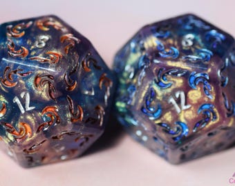 Hope and Fear Handmade Daggerheart Spirit Waters Dice Pair