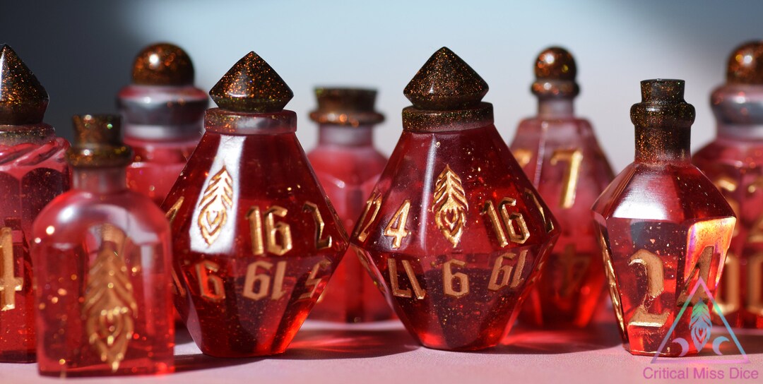 Healing Potion 9pc Potion Handmade Resin Dice Set - Etsy