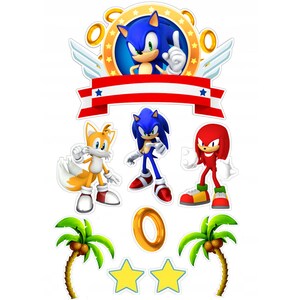 Shadow Sonic the hedgehog topo de bolo para imprimir png