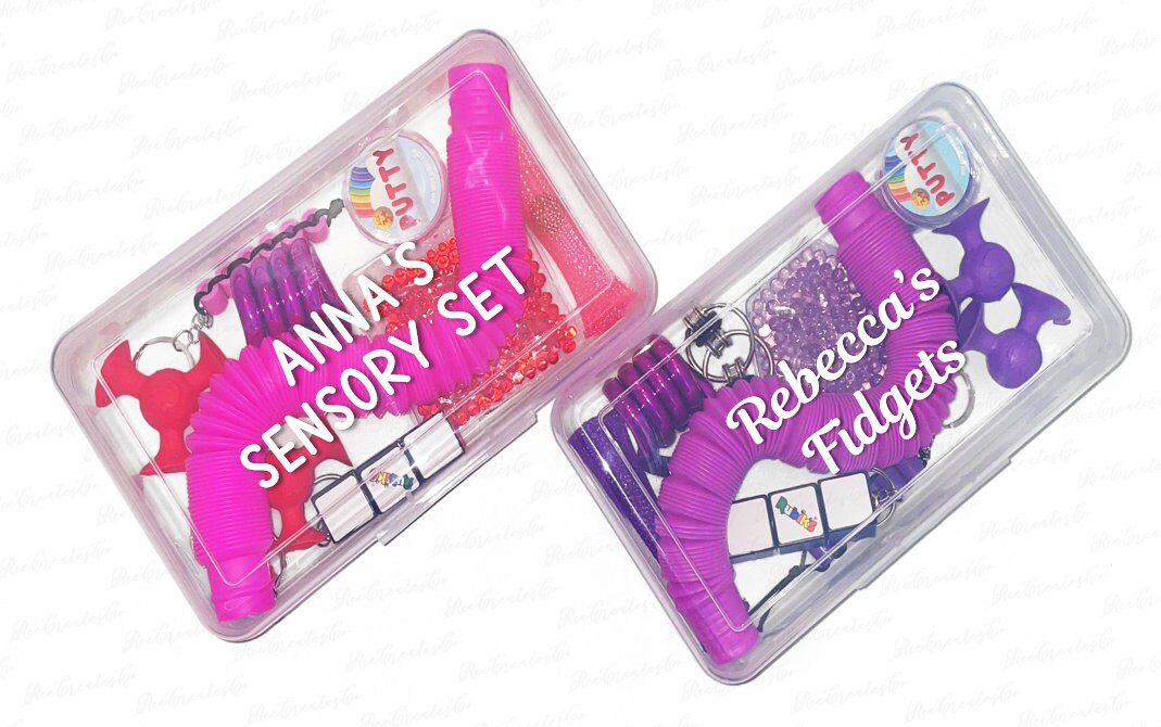 Personalised Fidget Toy Box Back to School/work Busy Box, Sensory Set