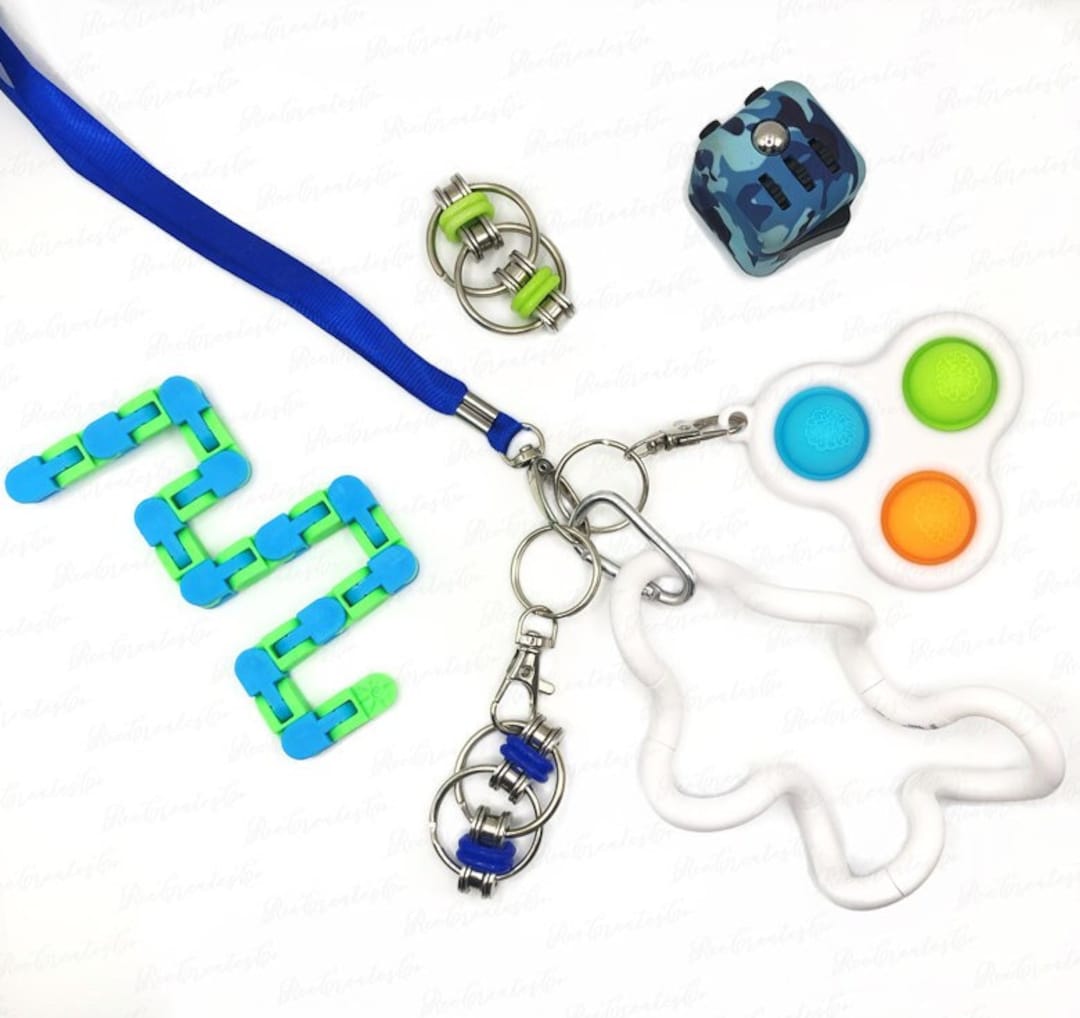 Rainbow Fidget, Keychain Fidget, Pocket Fidget Toys, Anxiety Fidget,  Calming Counting Toy, Anxiety Relief, Sensory Tool, Classroom Fidget 