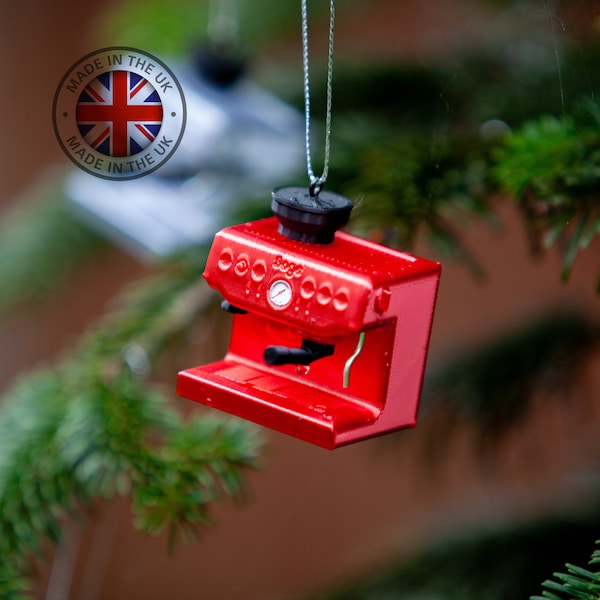 Mini Espresso Machine Christmas Ornament & Fridge Magnet