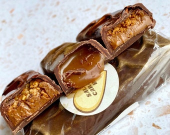 Artisan Vegan Chocolate Bars: Biscoff, Ferrero Roche, Salted Caramel (3x) Award Winning Chocolatier