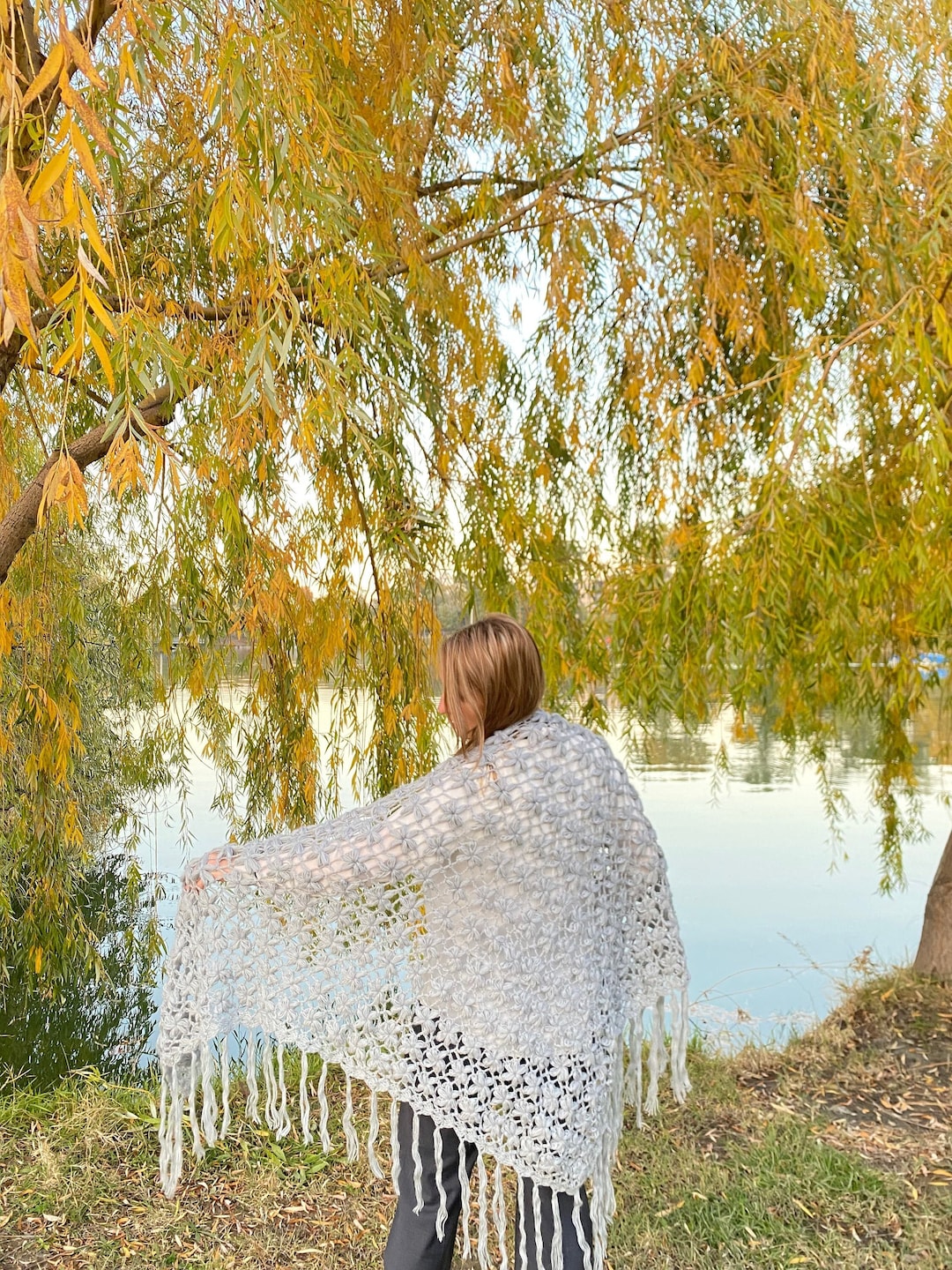 handmade crochet shawl price