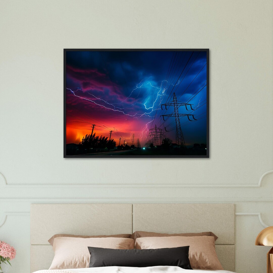 Storm Wall Art Printable Poster Storm Printable Wall Art Lightning Wall