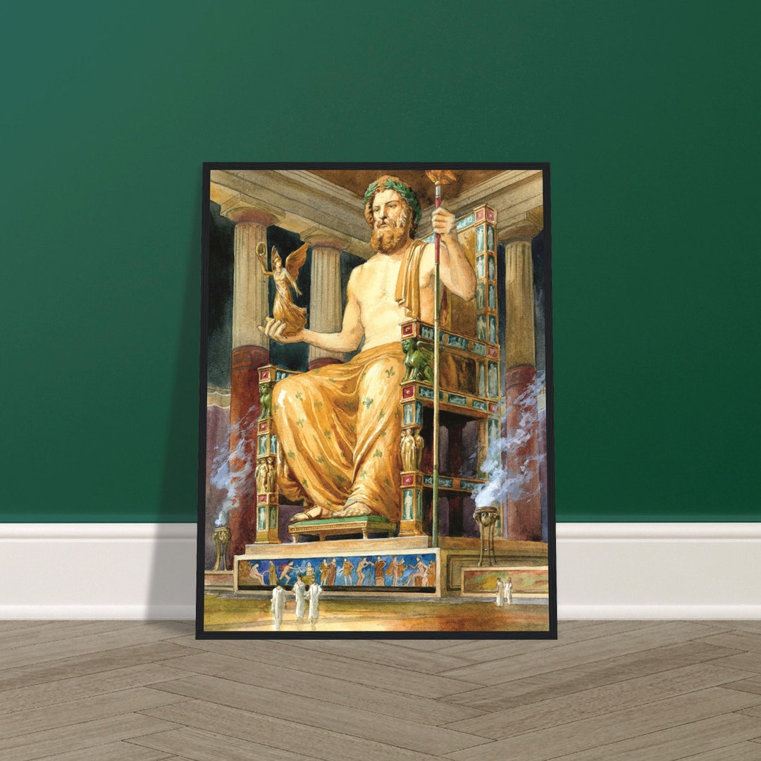 Zeus Wall Art Zeus Statue Painting Zeus Wall Decor Zeus Prints Zeus Art