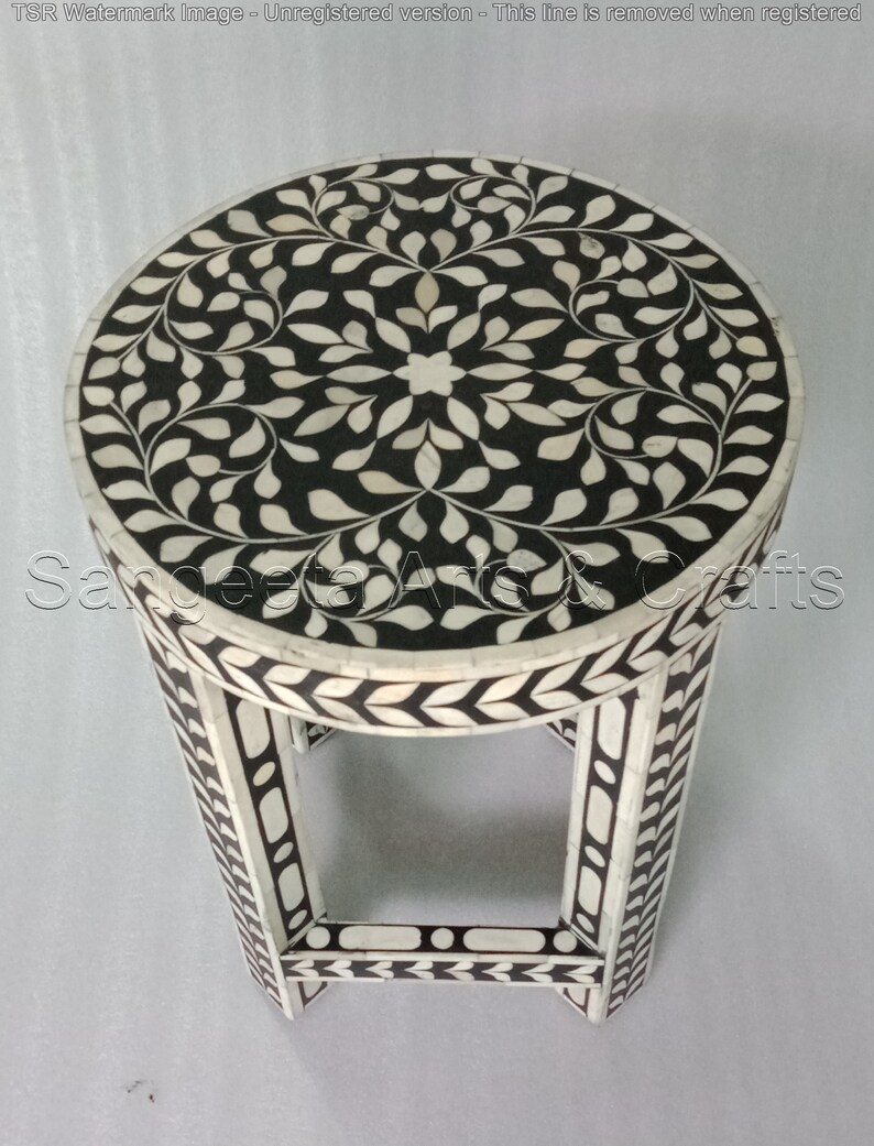 BONE SIDE TABLE Side Table Bone Inlay - Etsy
