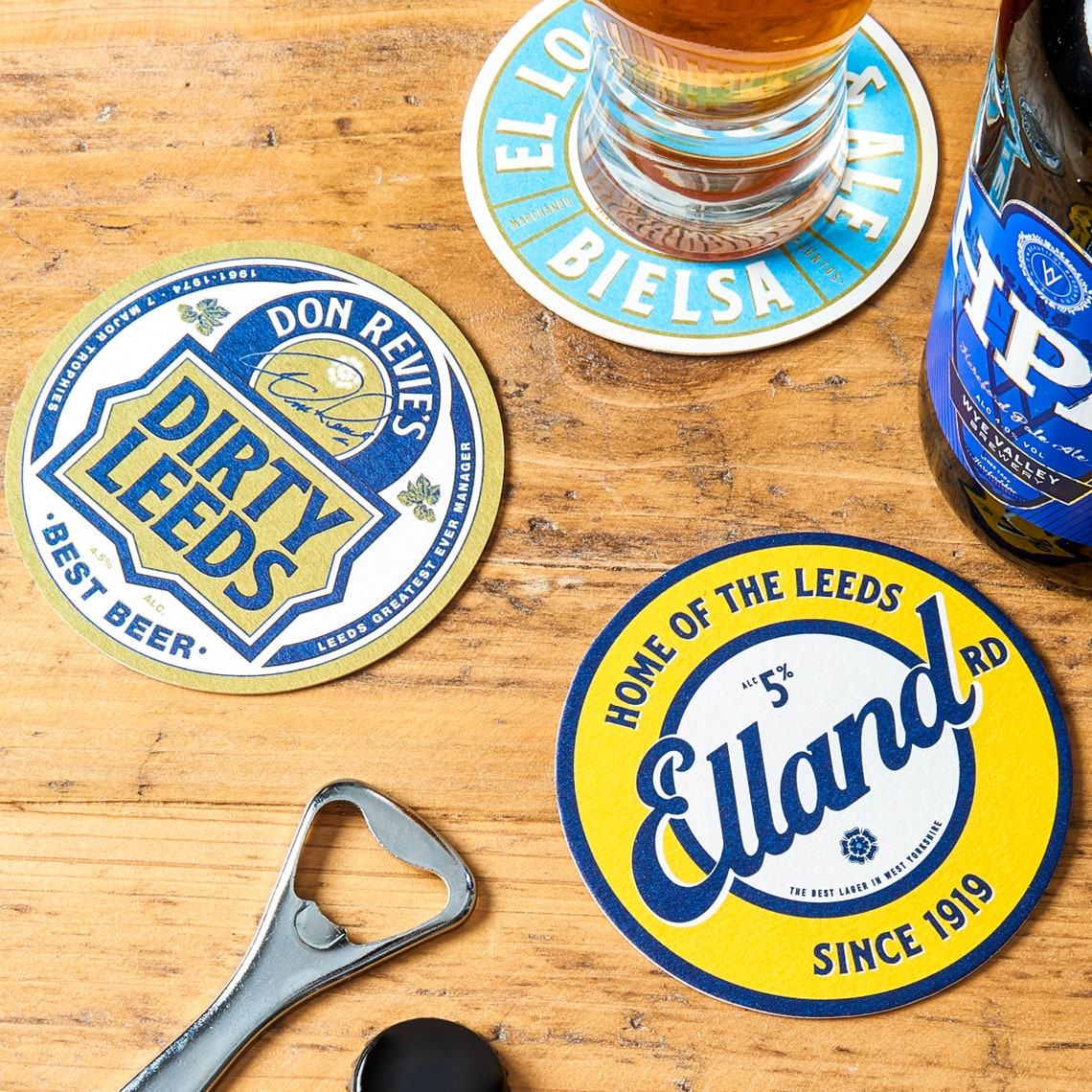 12 Leeds United Football Beer Mat Coasters A Great Gift or Etsy