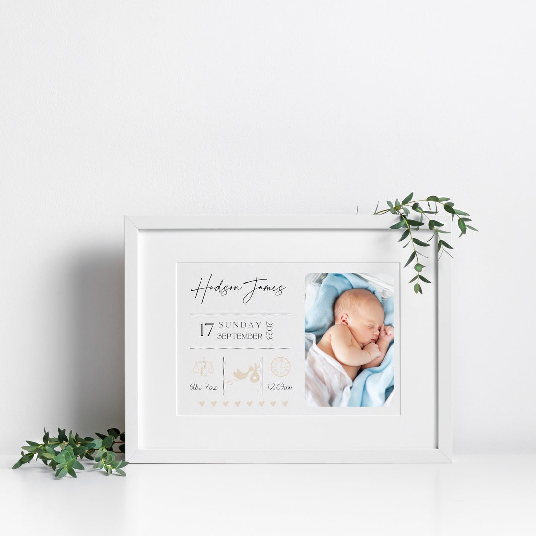 New Baby Birth Details Print - Etsy UK