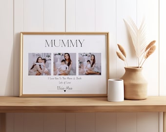 Personalised Mummy Photo Print, custom photo gift from child for Christmas, Mother’s Day or birthday