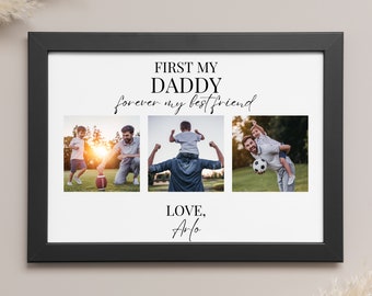 Personalisiertes Fotogeschenk für Papa, benutzerdefinierte Wandkunst