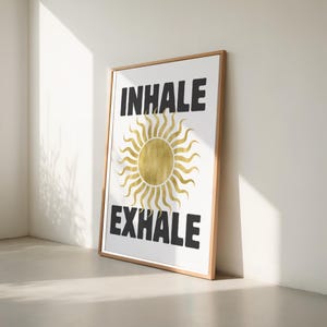 Inhale Exhale Print - Mindfulness Wall Art