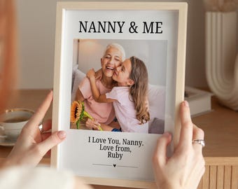 Personalised Nanny and Me Photo Print | Nanny Gift | Grandma Gift | Nan Birthday | Mothers Day | Gift From Grandchildren |Personalised Print