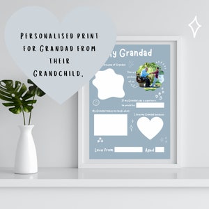 Gift for Grandad | Fathers Day gift For Grandad | Christmas gift for Grandad | Personalised Gift For Grandad | Grandchild gift |
