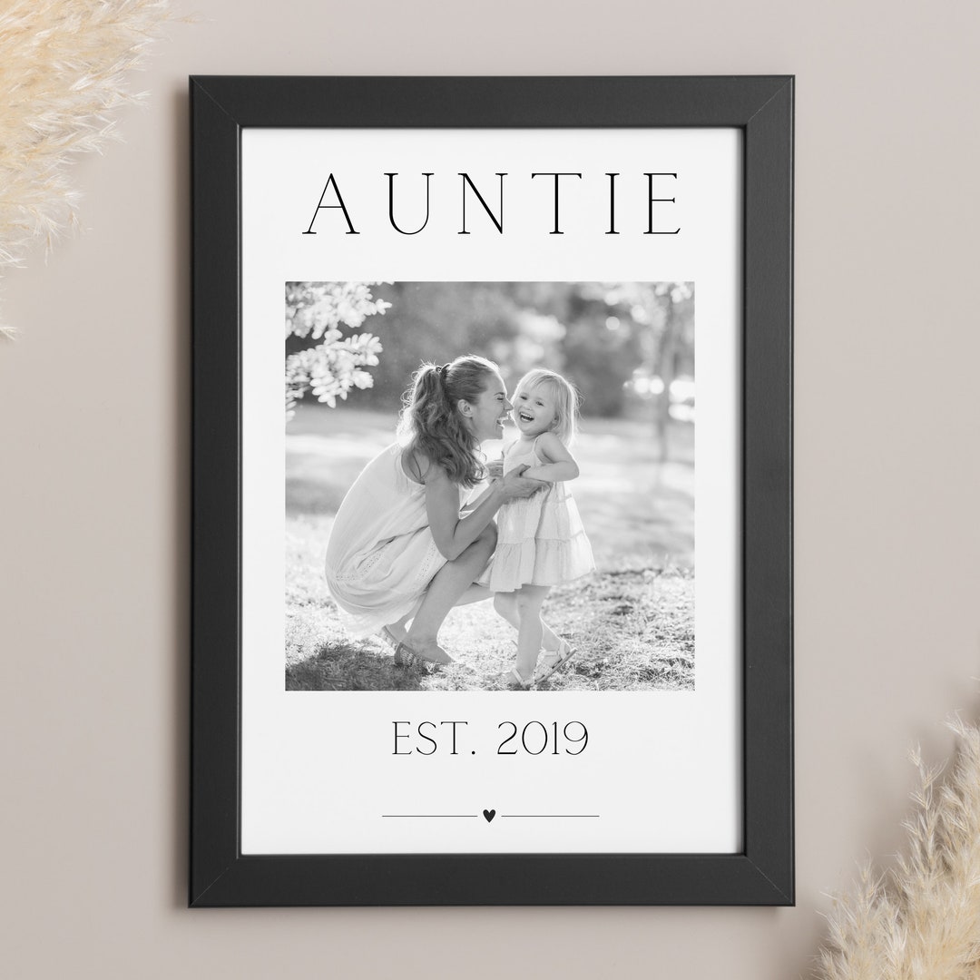 Personalised Auntie Gift Aunty Print Personalised Gift for Auntie