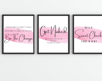Quirky Bathroom Prints Set of Three