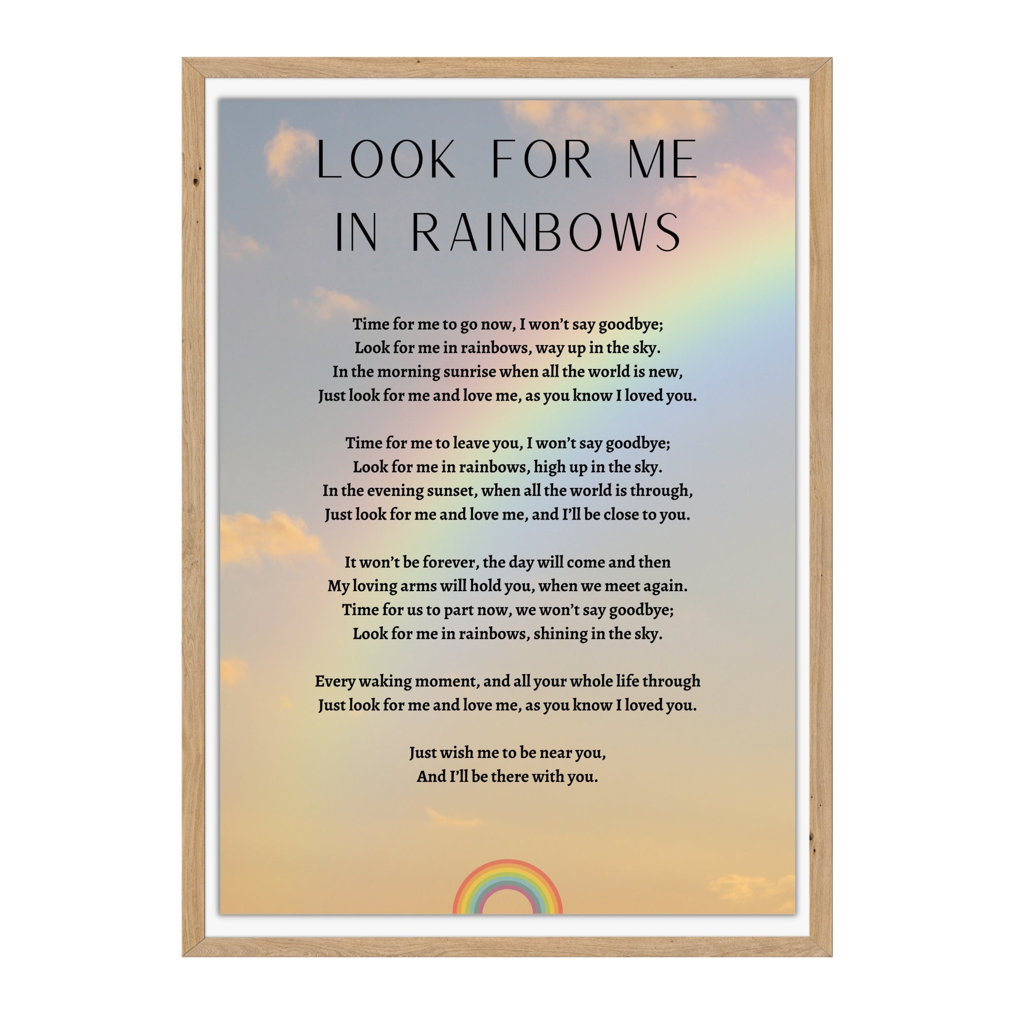 Look For Me In Rainbows Poem Printable Pdf Free Look For Me In Rainbows Poem Printable Pdf Free