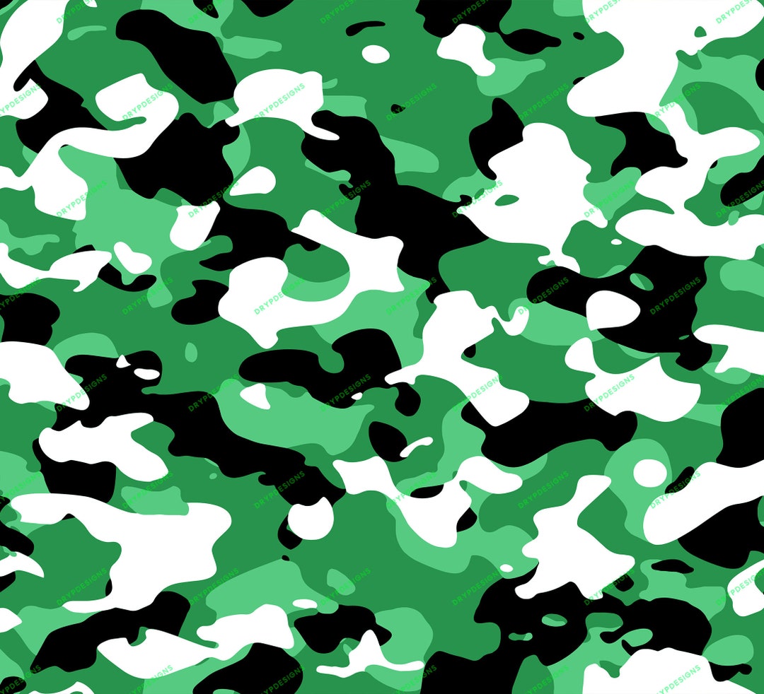 Green Camouflage Seamless Digital Background Pattern Digital Download
