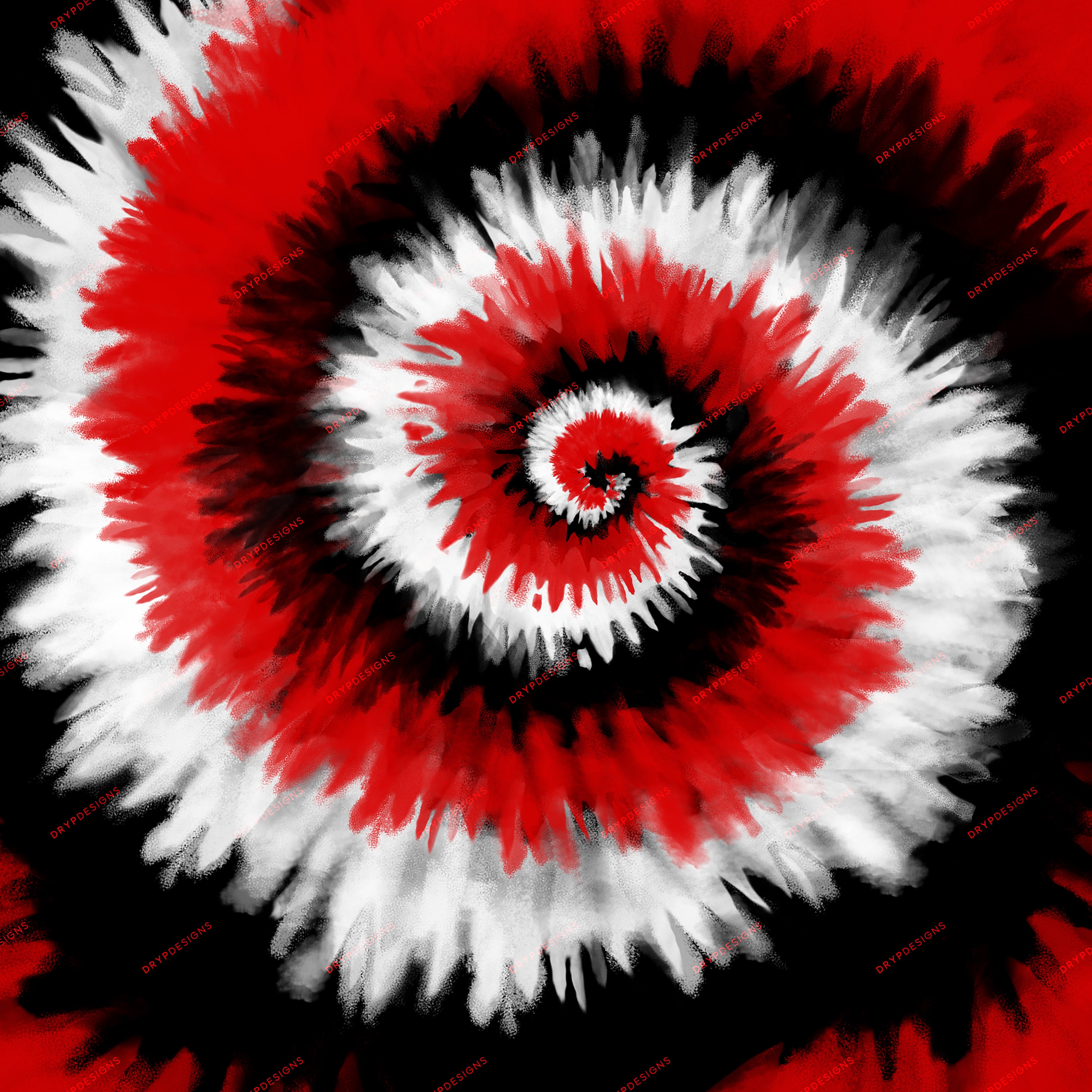 White Swirl On Black Background