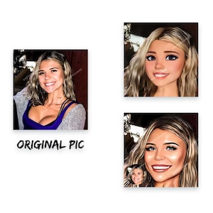 Cartoon Yourself - Custom Cartoon Digital Art - Custom Digital Portrait - Selfie Illustration - Personalized Avatar - Custom Photo Edit