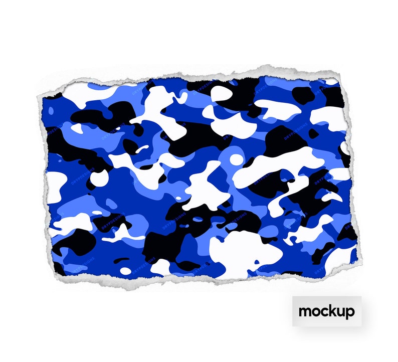 Blue Camouflage Seamless Digital Paper Background Pattern - Etsy