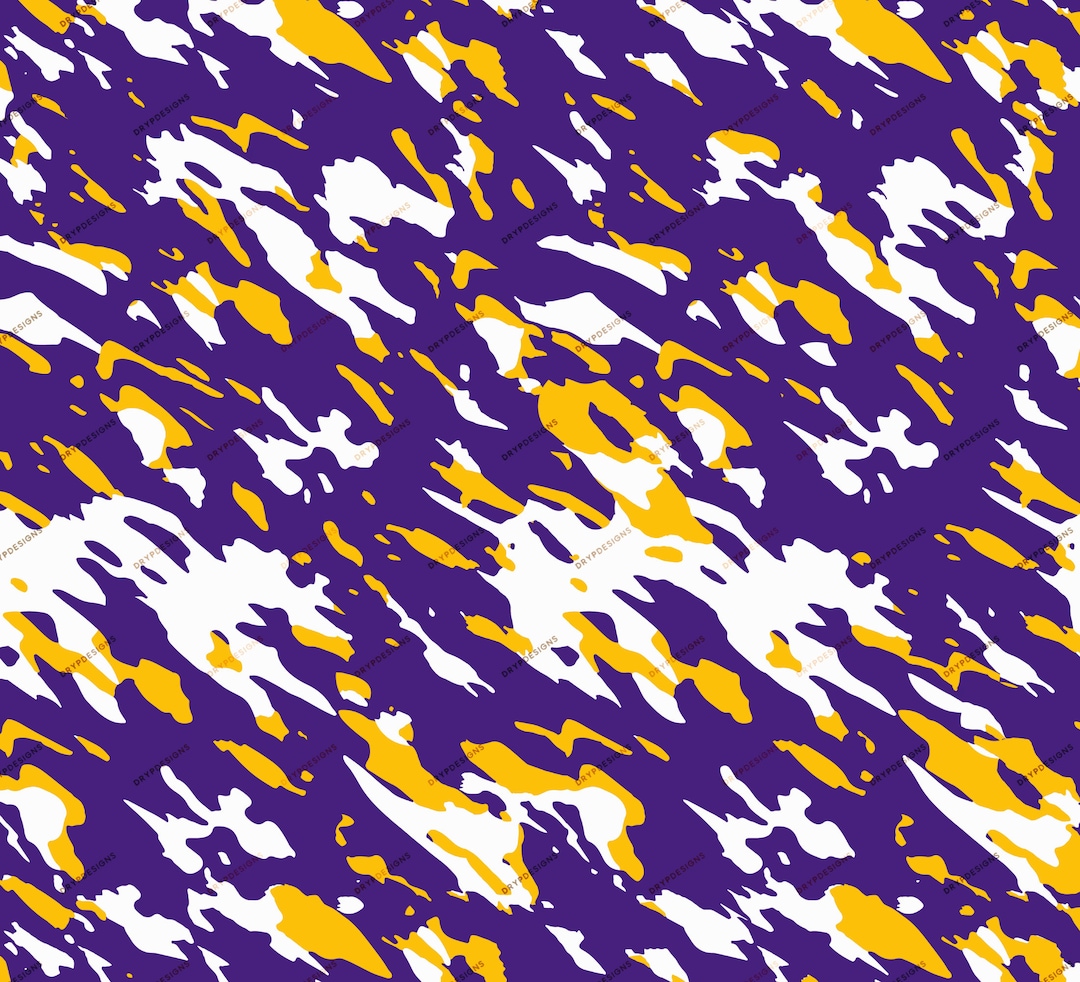 Purple Yellow White Abstract Camo Seamless Background Pattern