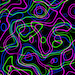 Wavy Neon Line Curve Seamless Digital Paper Pattern - Psychedelic ...